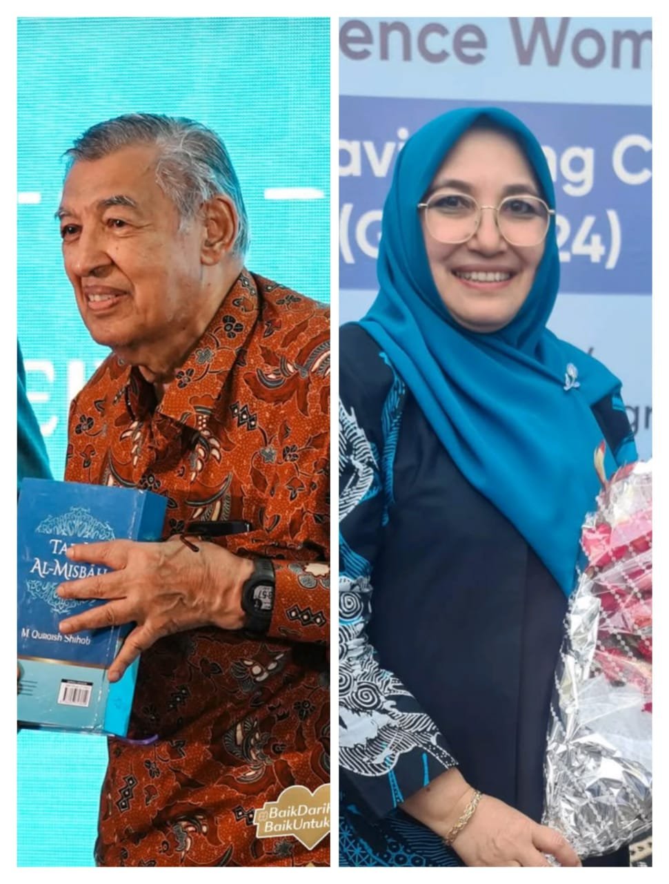 Foto ; Prof. Quraish Shihab (sebelah kiri) & Prof Amany Lubis (Sebelah Kiri), Sumber; IG @Quraishshihab @Amanylubis